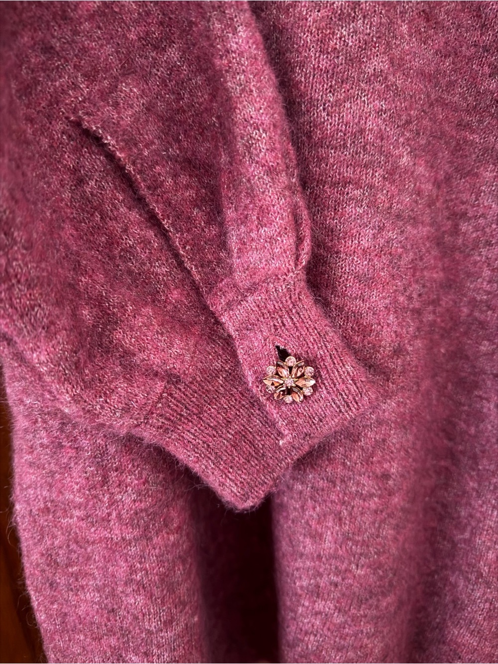 NWOT Sezane Louisa Sweater in RARE Figue color, size Small - Picture 3 of 6
